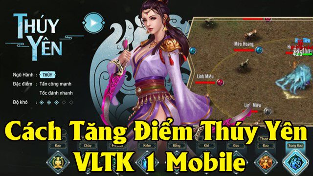 Cách tăng điểm Thúy Yên Võ Lâm Truyền Kỳ 1 Mobile